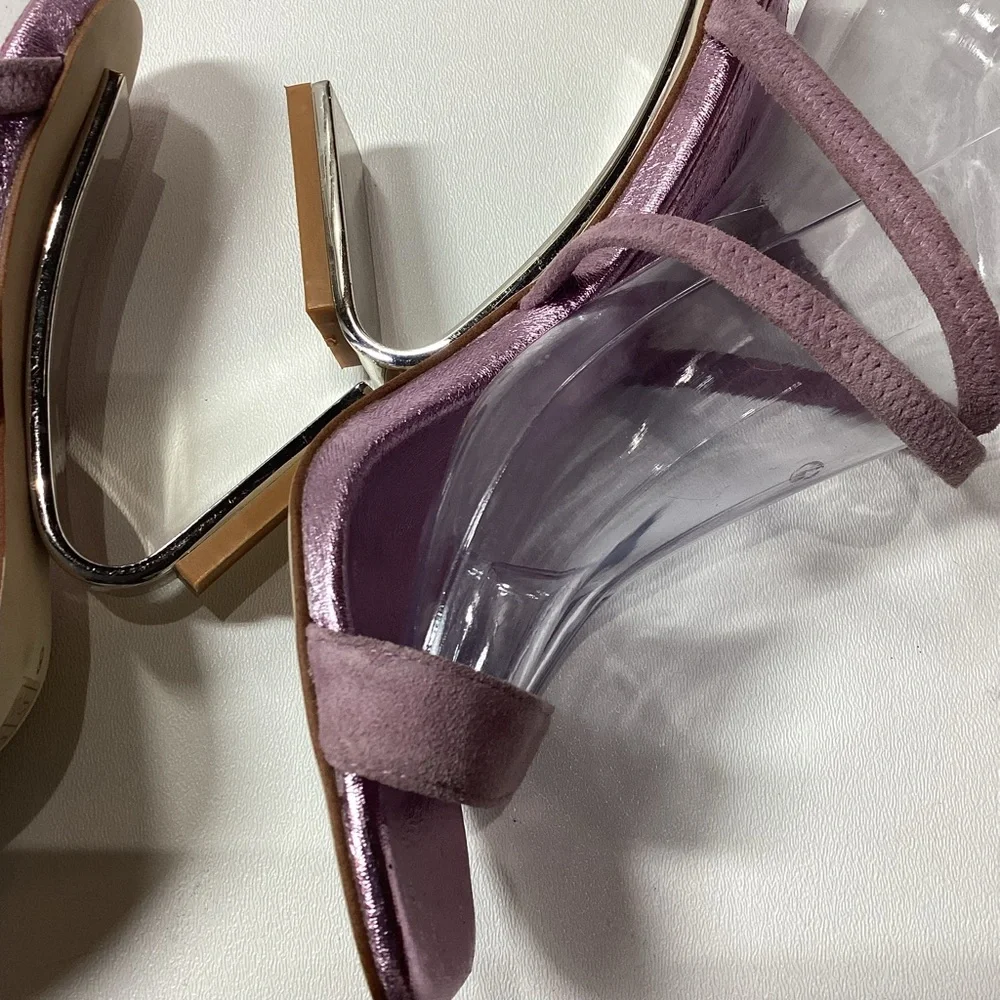 Jeffrey Campbell Geometric Sandal Pink  Suede Metallic - Picture 14 of 16